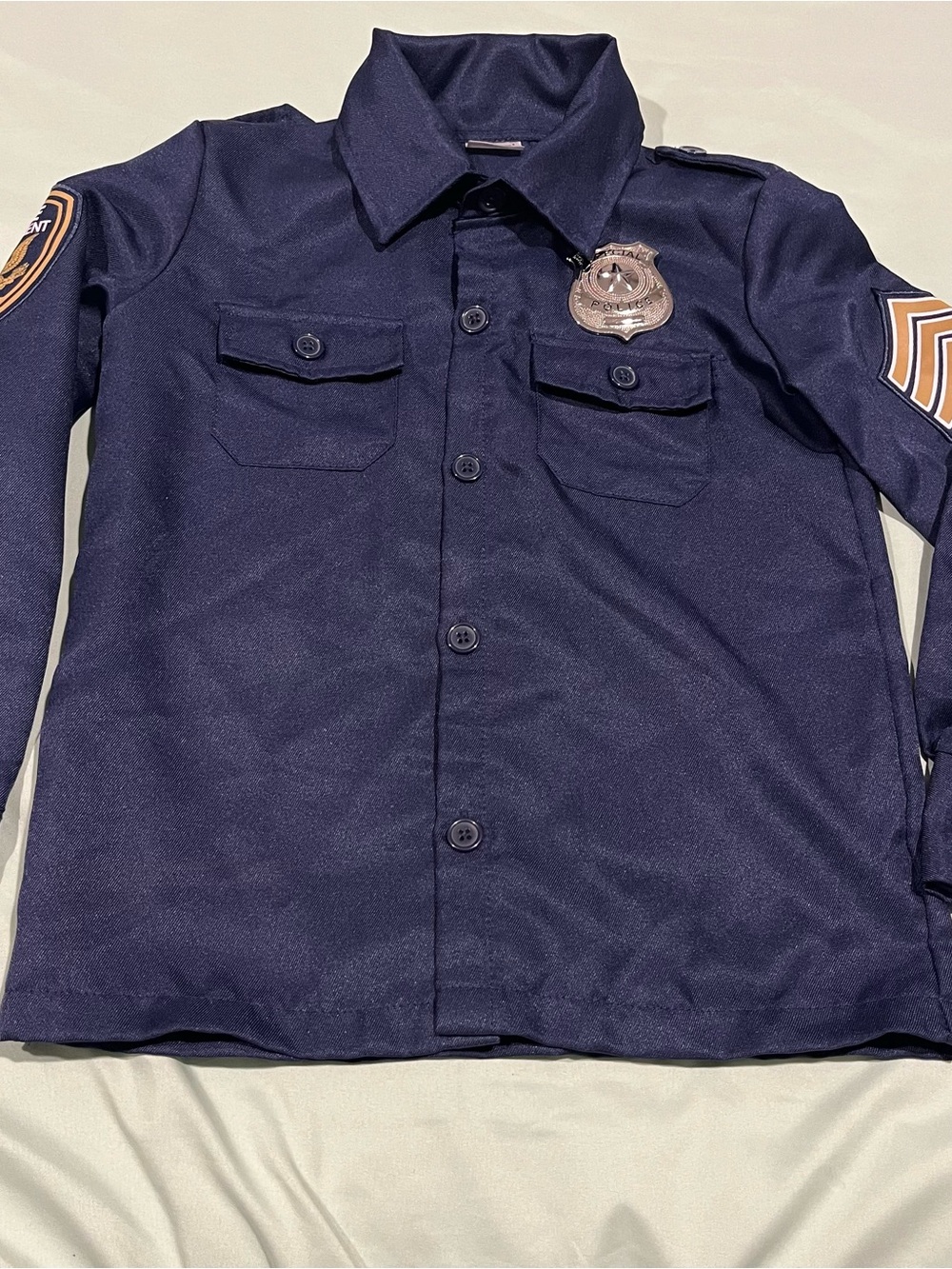 Spirit Halloween Police Officer Costume Shirt, Child Sm
